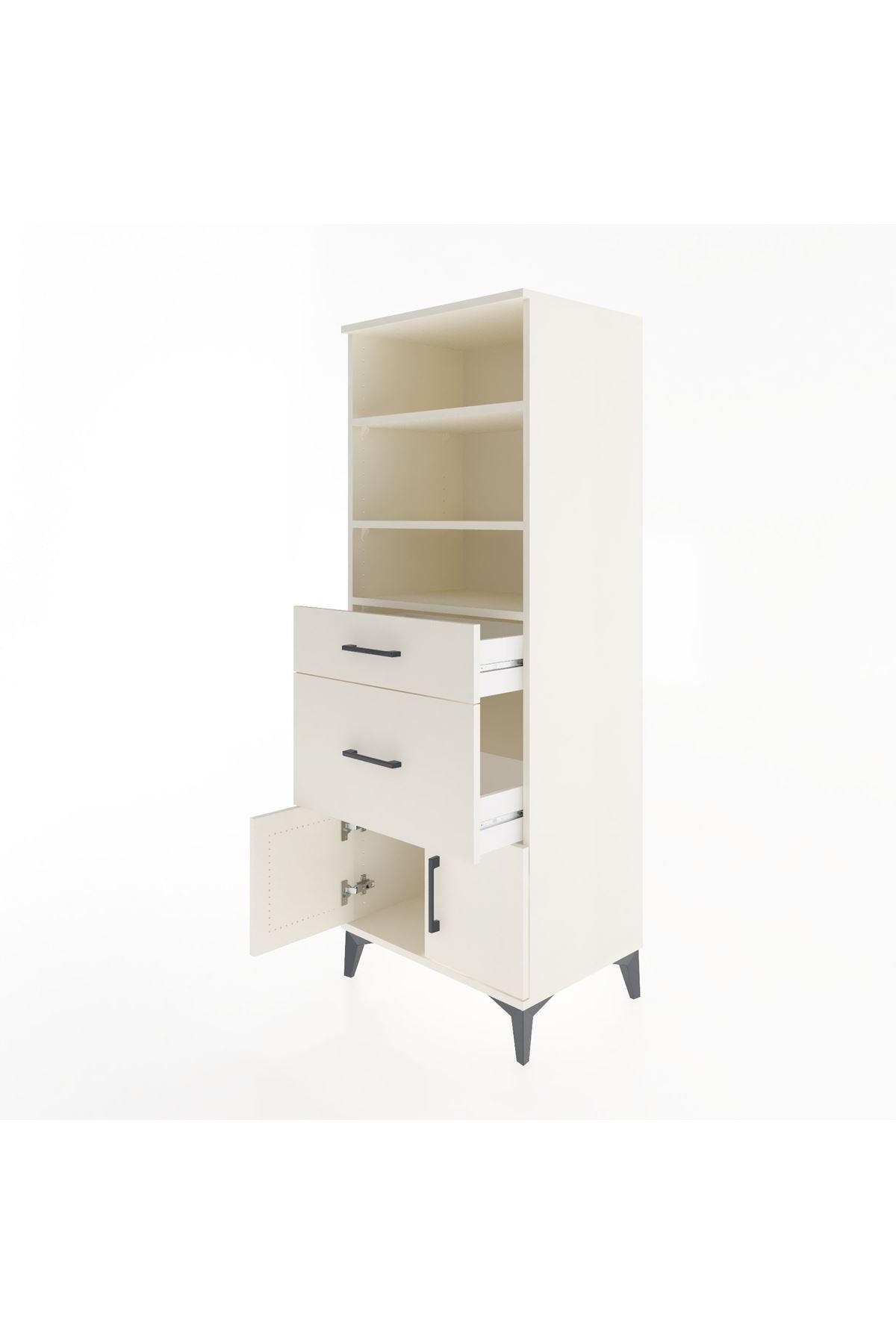 Hyperion Dolap 3 Raflı 2 Çekmeceli 2 Kapaklı 60x44x163 Aytaşı-Aytaşı