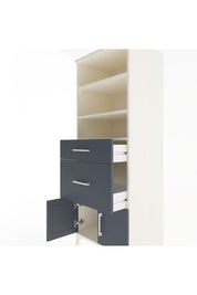 Hyperion Dolap 3 Raflı 2 Çekmeceli 2 Kapaklı 60x44x163 Aytaşı-Antrasit