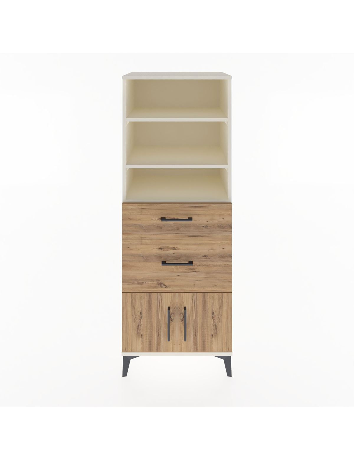 Hyperion Dolap 3 Raflı 2 Çekmeceli 2 Kapaklı 60x44x163 Aytaşı-Çam