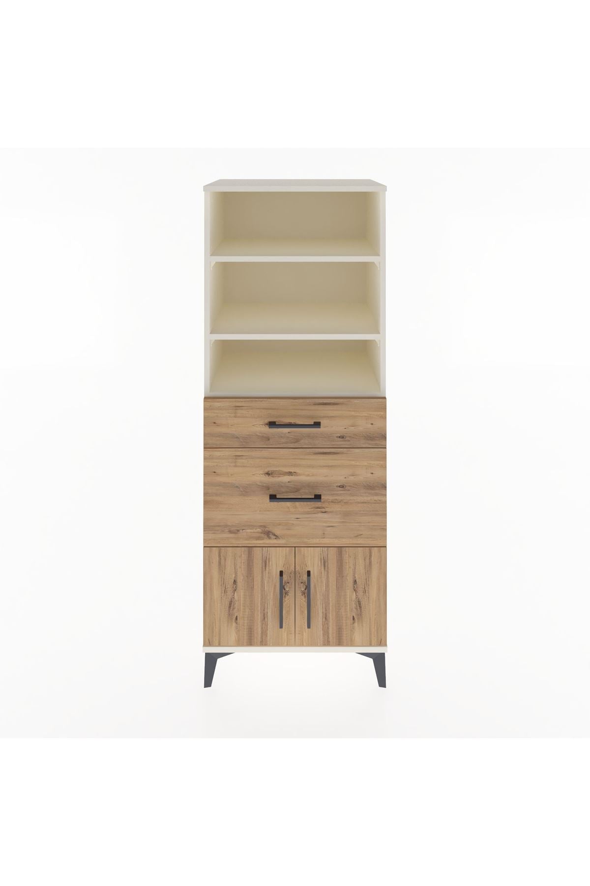 Hyperion Dolap 3 Raflı 2 Çekmeceli 2 Kapaklı 60x44x163 Aytaşı-Çam