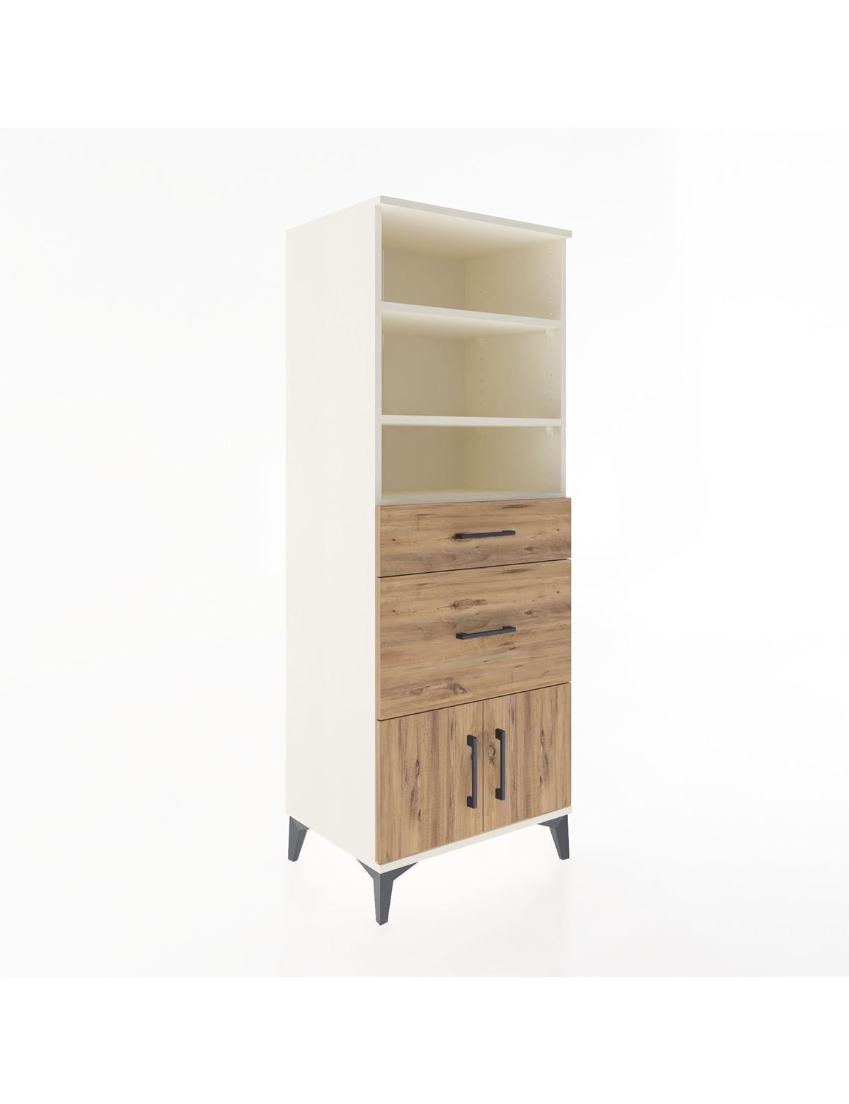 Hyperion Dolap 3 Raflı 2 Çekmeceli 2 Kapaklı 60x44x163 Aytaşı-Çam