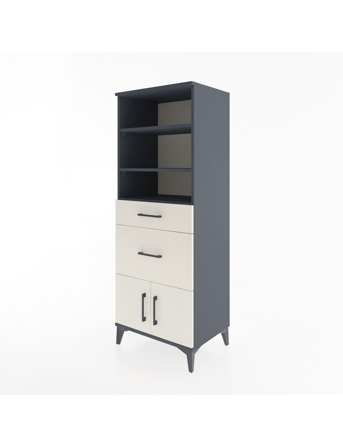 Hyperion Dolap 3 Raflı 2 Çekmeceli 2 Kapaklı 60x44x163 - S53M034V4B