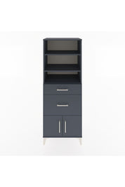 Hyperion Dolap 3 Raflı 2 Çekmeceli 2 Kapaklı 60x44x163 Antrasit-Antrasit