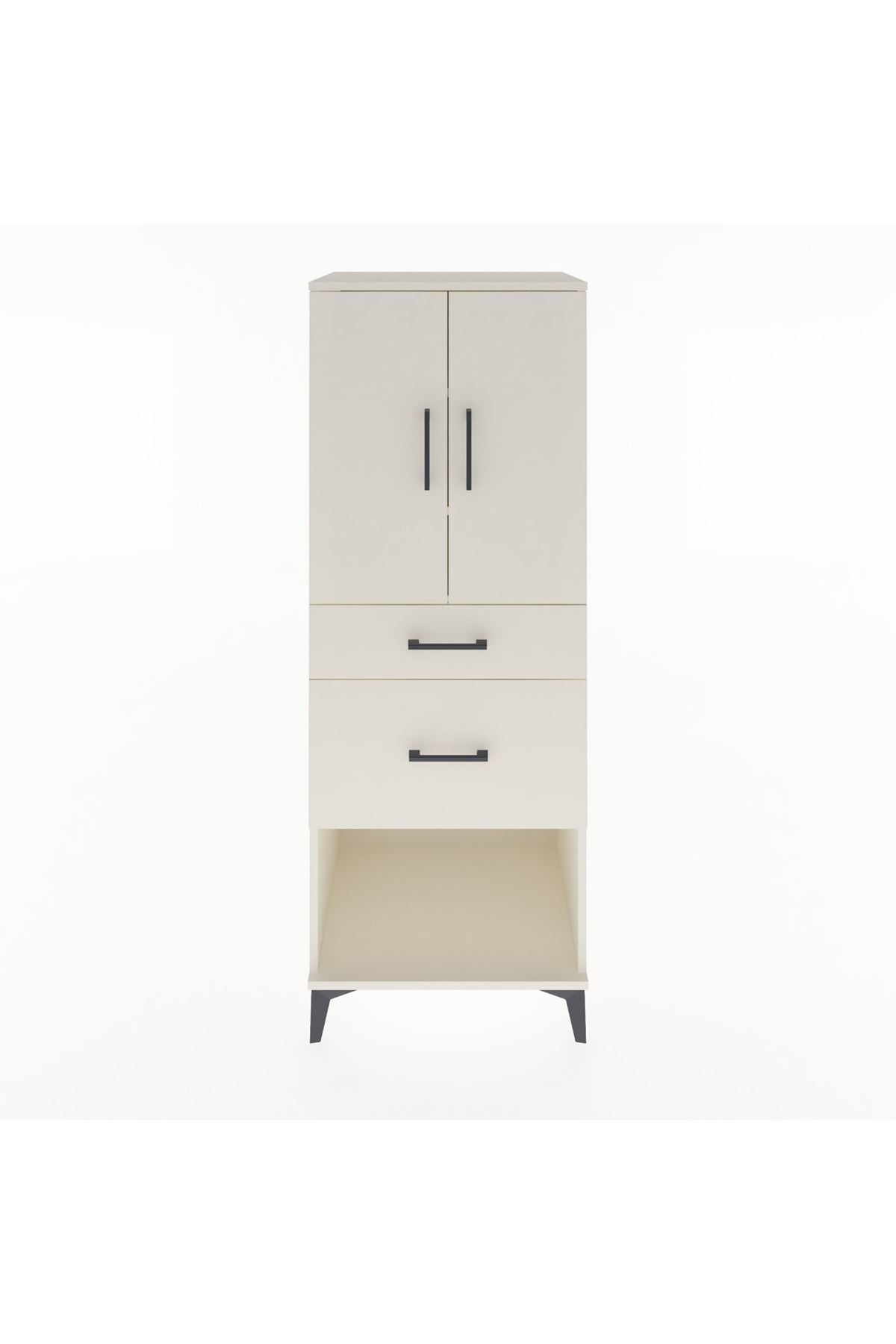 Hyperion Dolap 3 Raflı 2 Çekmeceli 2 Kapaklı 60x44x163 Aytaşı-Aytaşı