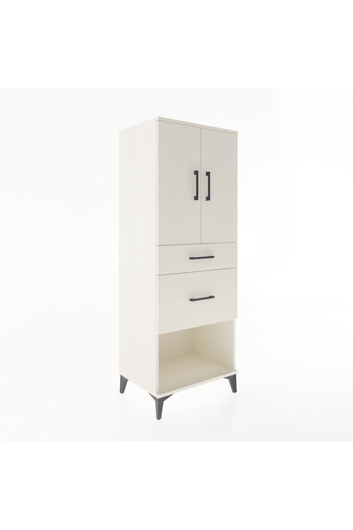 Hyperion Dolap 3 Raflı 2 Çekmeceli 2 Kapaklı 60x44x163 Aytaşı-Aytaşı