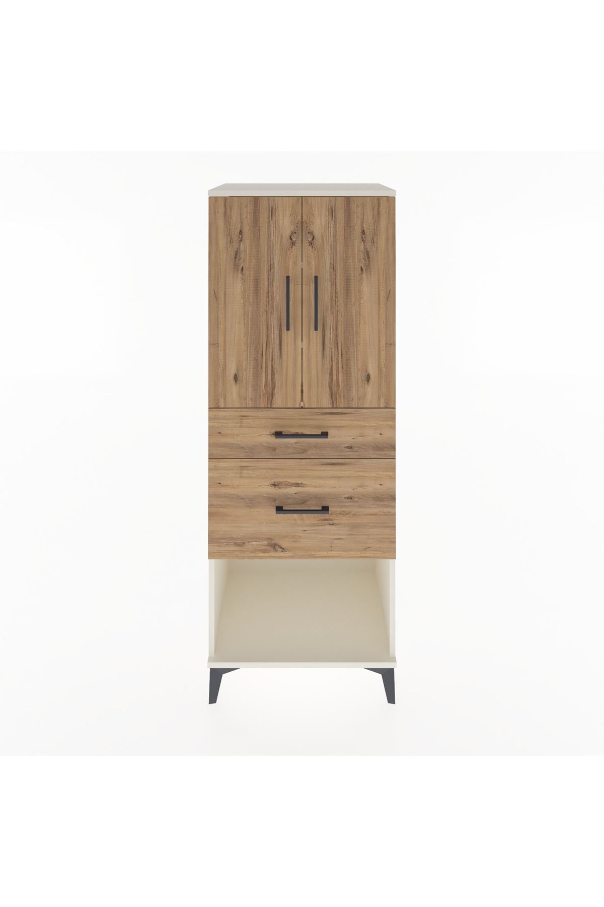 Hyperion Dolap 3 Raflı 2 Çekmeceli 2 Kapaklı 60x44x163 Aytaşı-Çam