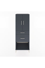 Hyperion Dolap 3 Raflı 2 Çekmeceli 2 Kapaklı 60x44x163 Antrasit-Antrasit