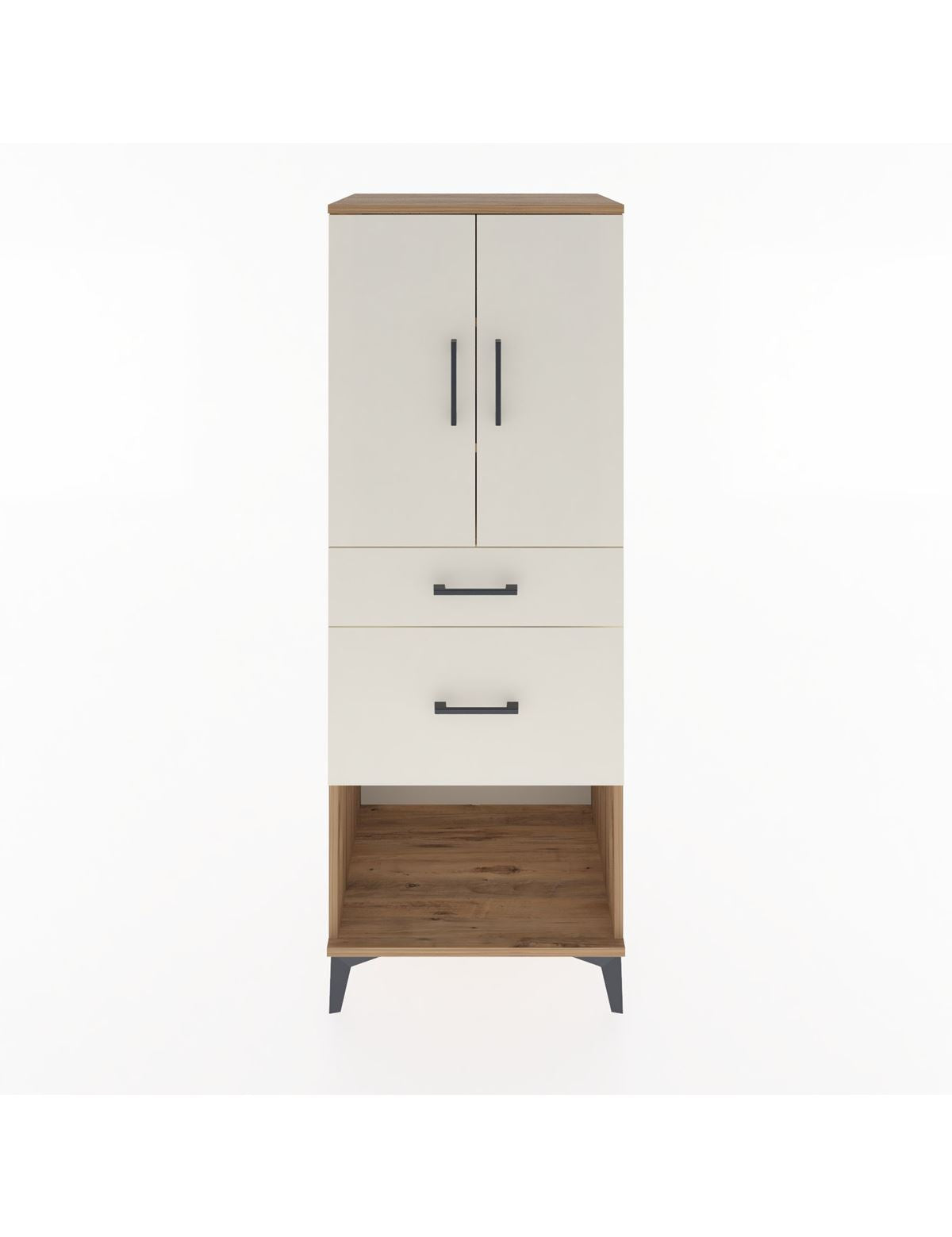 Hyperion Dolap 3 Raflı 2 Çekmeceli 2 Kapaklı 60x44x163 Çam-Aytaşı