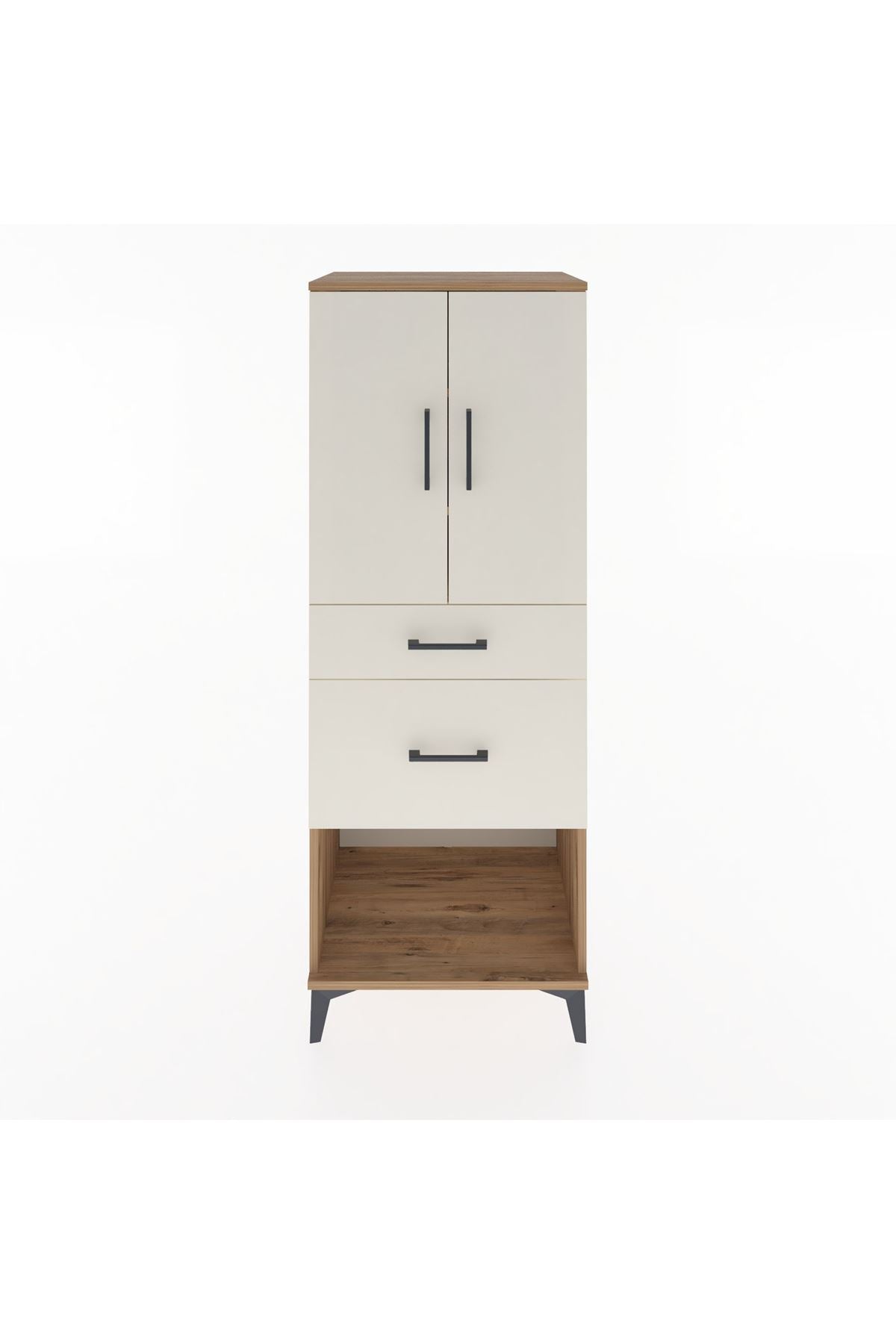 Hyperion Dolap 3 Raflı 2 Çekmeceli 2 Kapaklı 60x44x163 Çam-Aytaşı