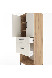 Hyperion Dolap 3 Raflı 2 Çekmeceli 2 Kapaklı 60x44x163 Çam-Aytaşı