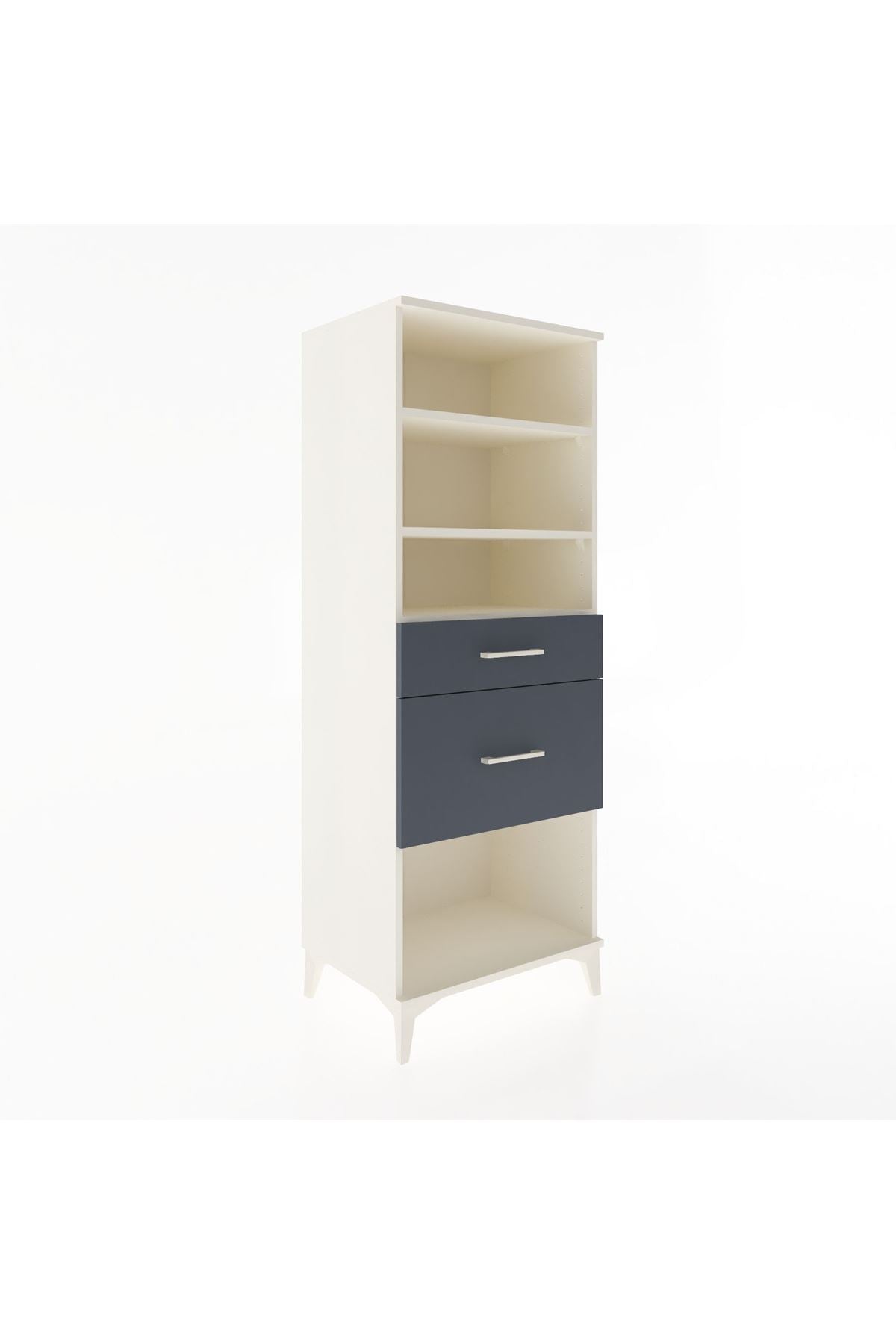 Hyperion Dolap 3 Raflı 2 Çekmeceli 60x44x163 Aytaşı-Antrasit