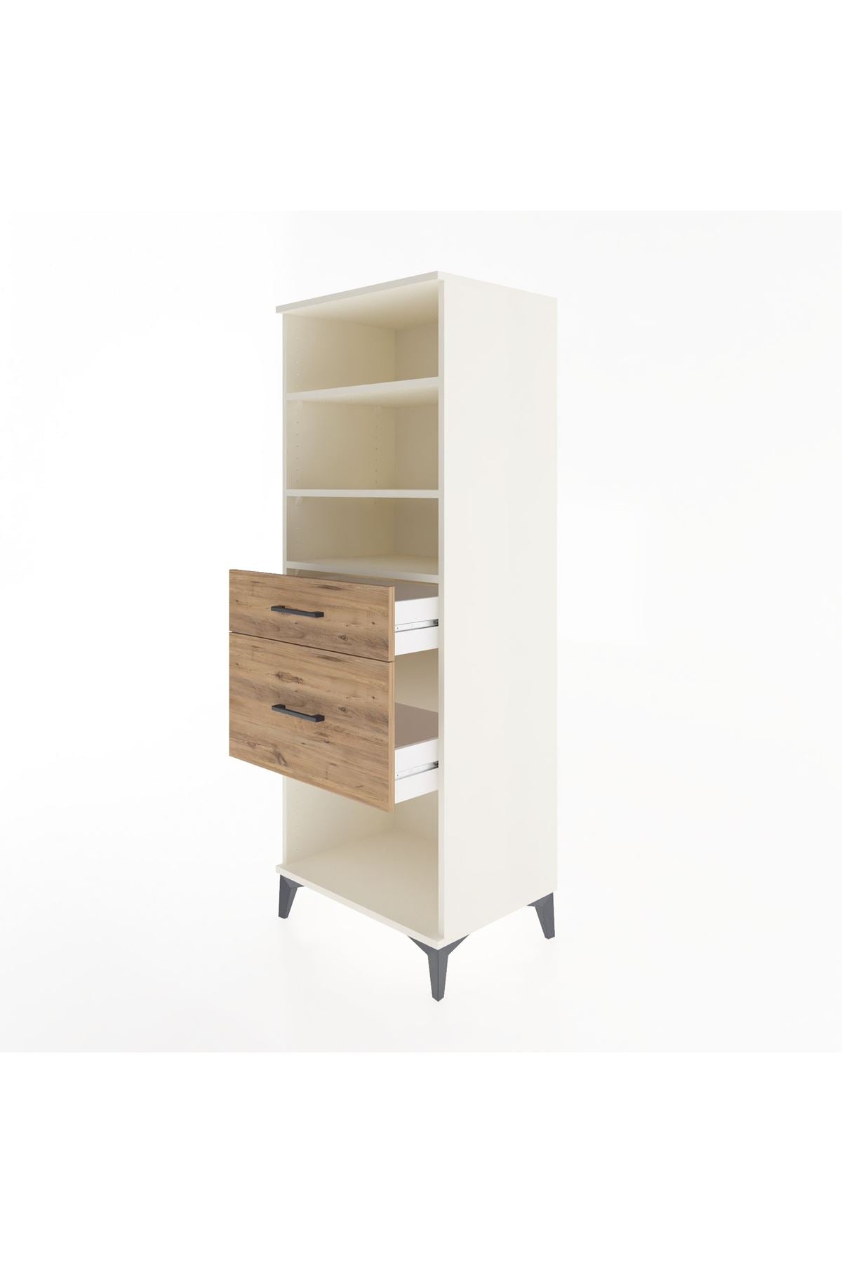 Hyperion Dolap 3 Raflı 2 Çekmeceli 60x44x163 Aytaşı-Çam