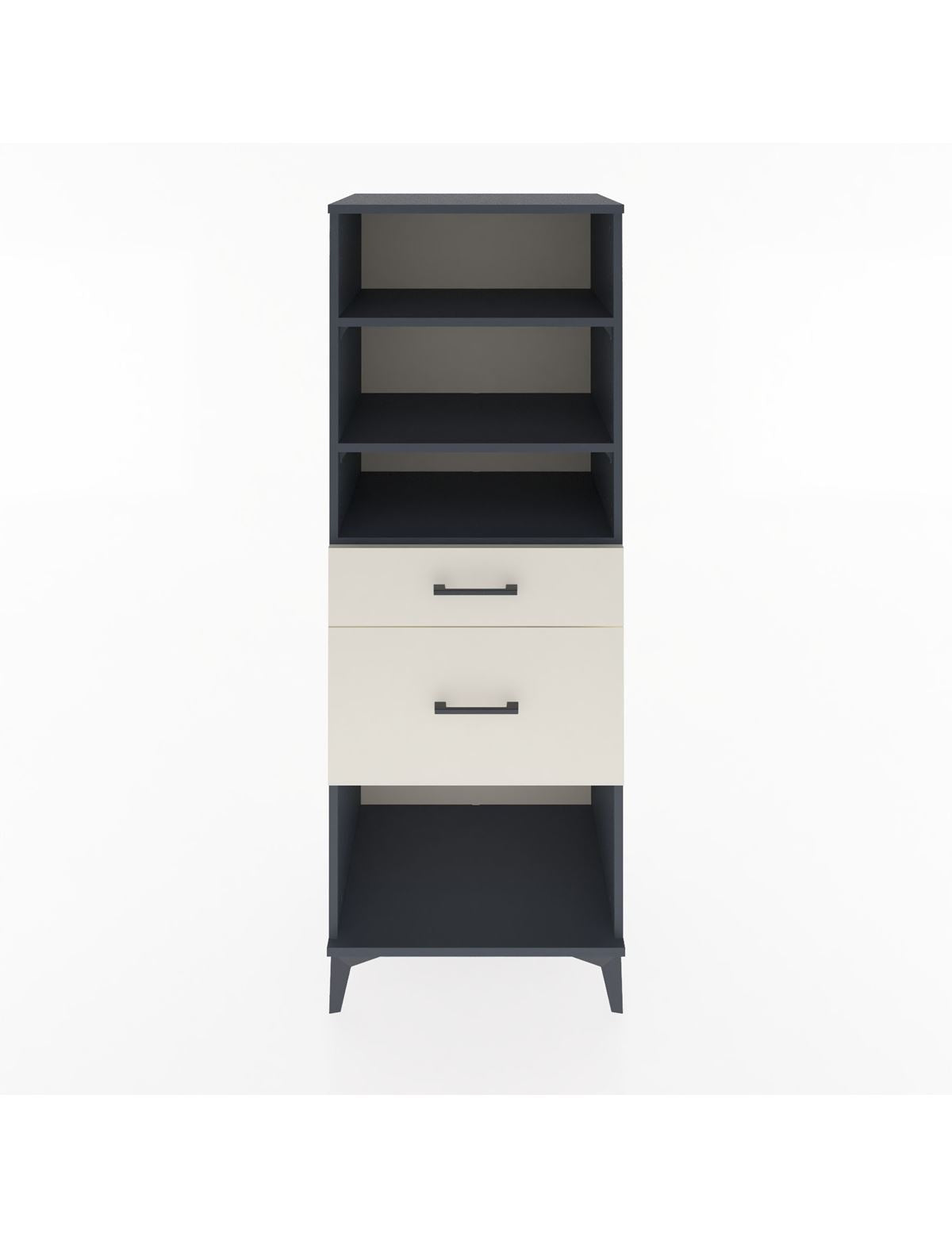Hyperion Dolap 3 Raflı 2 Çekmeceli 60x44x163 Antrasit-Aytaşı