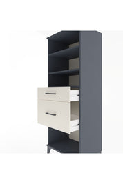 Hyperion Dolap 3 Raflı 2 Çekmeceli 60x44x163 Antrasit-Aytaşı