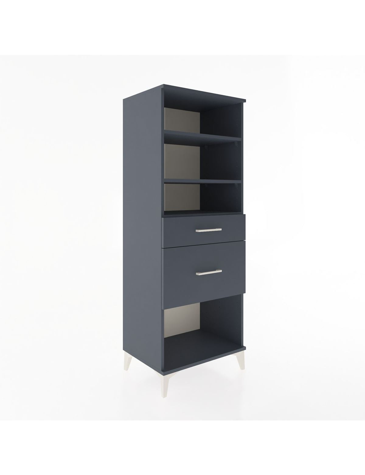 Hyperion Dolap 3 Raflı 2 Çekmeceli 60x44x163 Antrasit-Antrasit