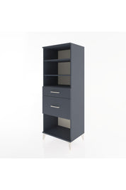 Hyperion Dolap 3 Raflı 2 Çekmeceli 60x44x163 Antrasit-Antrasit