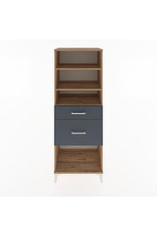 Hyperion Dolap 3 Raflı 2 Çekmeceli 60x44x163 Çam-Antrasit