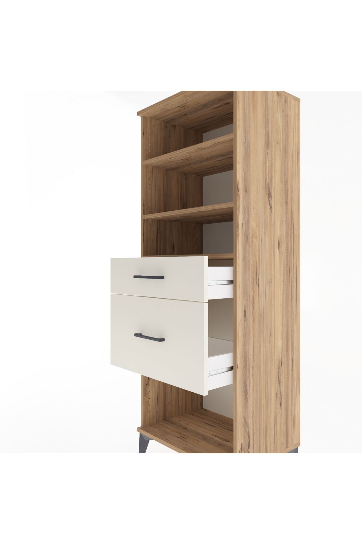 Hyperion Dolap 3 Raflı 2 Çekmeceli 60x44x163 Çam-Aytaşı