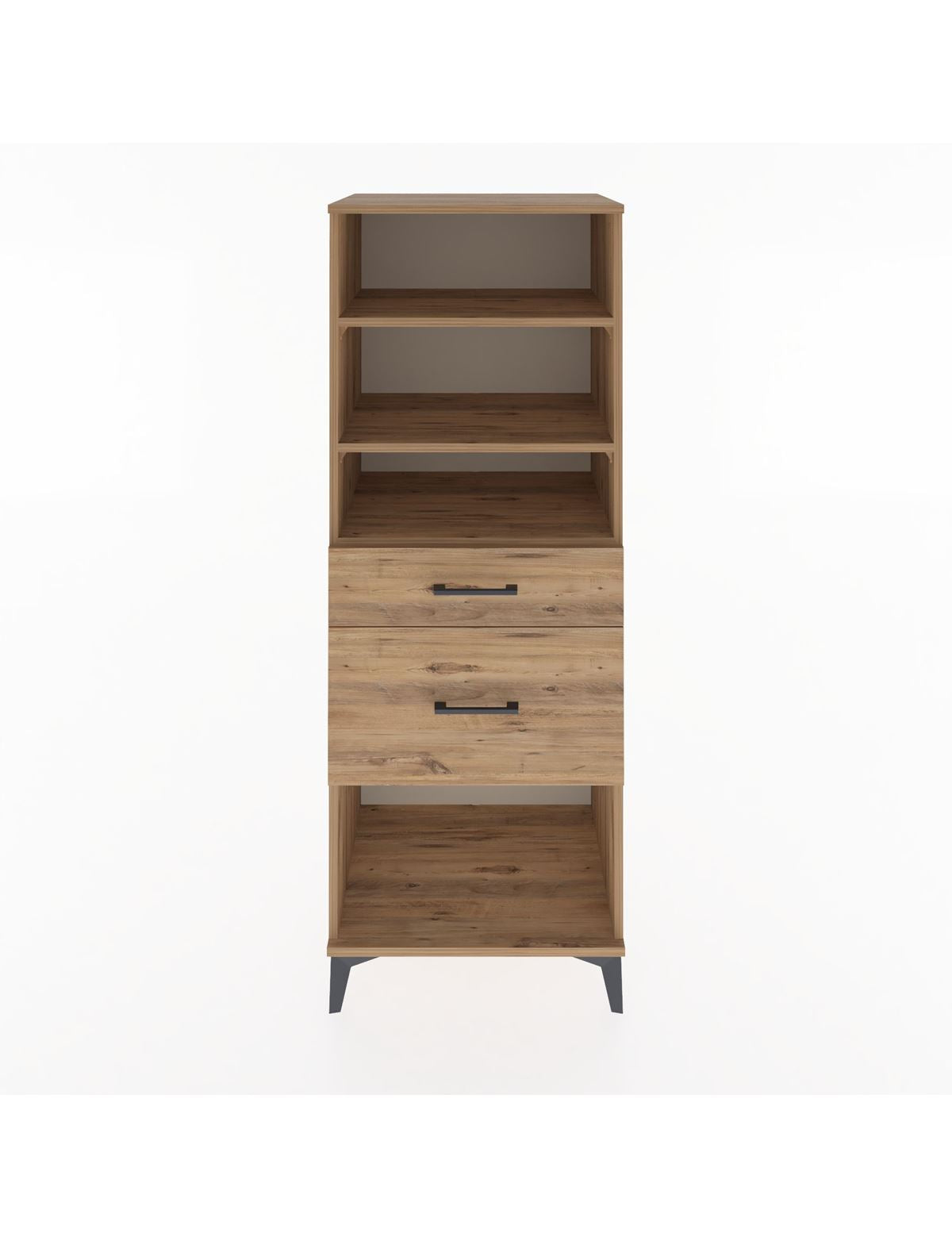 Hyperion Dolap 3 Raflı 2 Çekmeceli 60x44x163 Çam-Çam