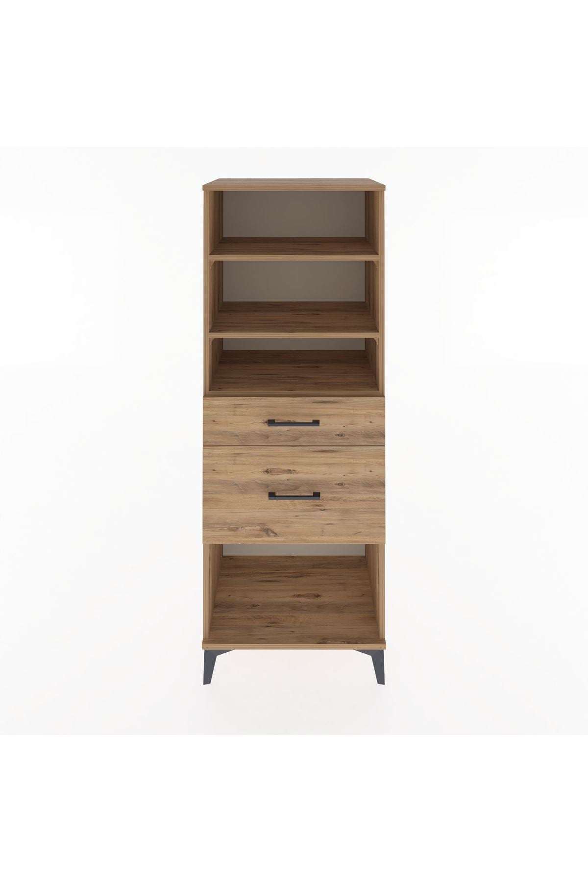 Hyperion Dolap 3 Raflı 2 Çekmeceli 60x44x163 Çam-Çam