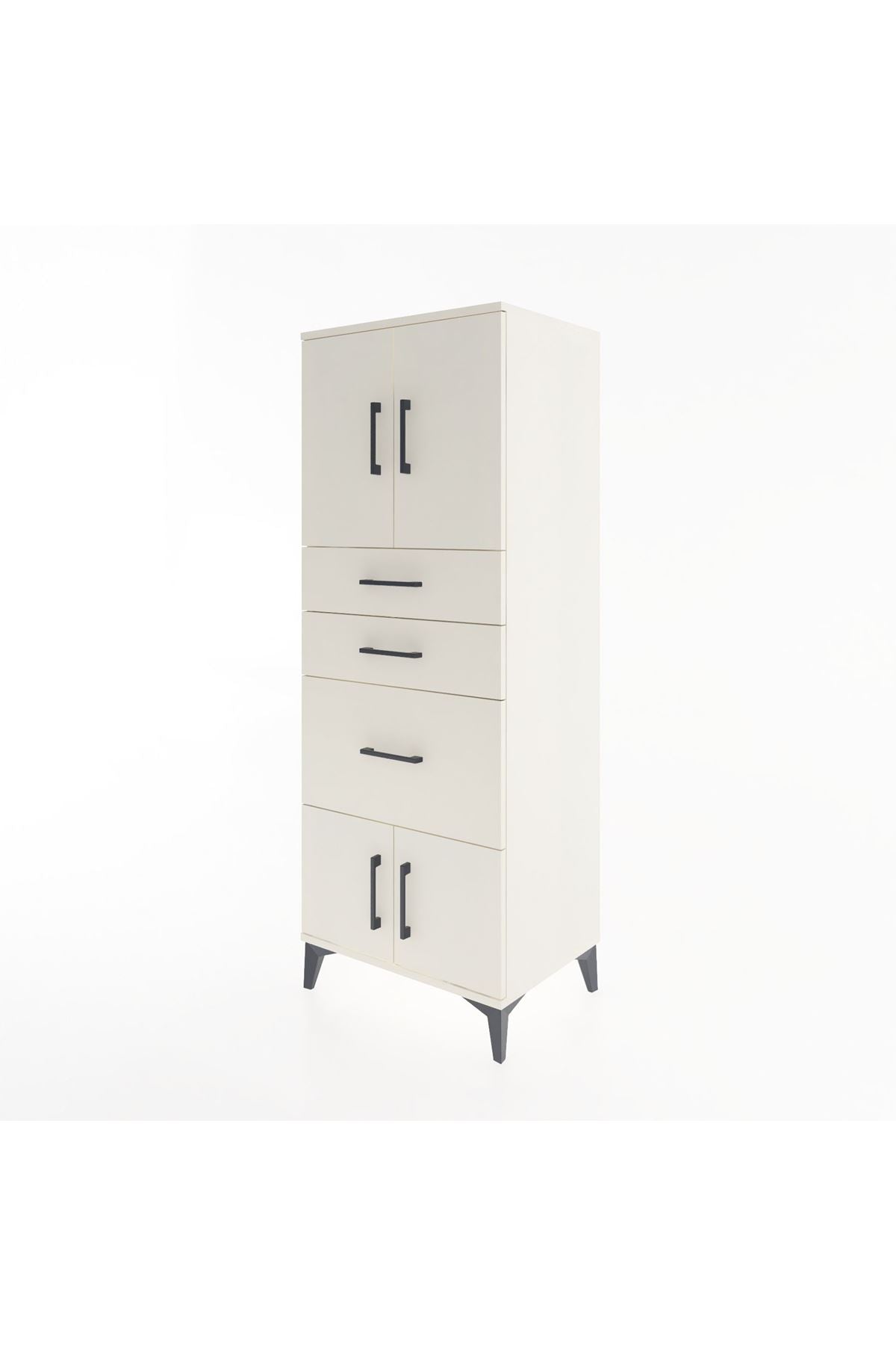 Hyperion Dolap 2 Raflı 3 Çekmeceli 4 Kapaklı 60x44x163 Aytaşı-Aytaşı