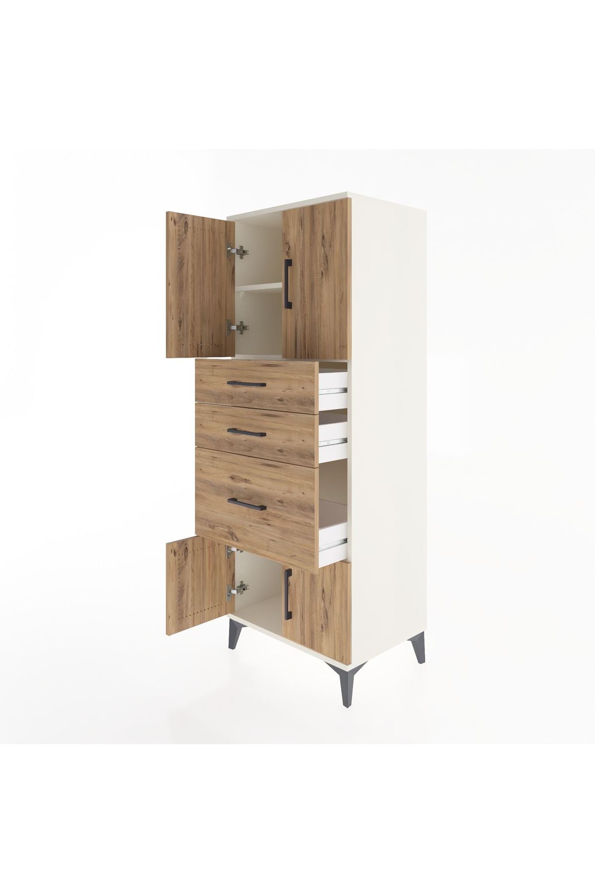 Hyperion Dolap 2 Raflı 3 Çekmeceli 4 Kapaklı 60x44x163 Aytaşı-Çam