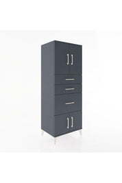 Hyperion Dolap 2 Raflı 3 Çekmeceli 4 Kapaklı 60x44x163 Antrasit-Antrasit