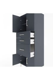 Hyperion Dolap 2 Raflı 3 Çekmeceli 4 Kapaklı 60x44x163 Antrasit-Antrasit