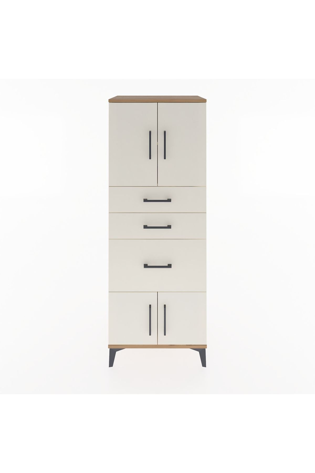 Hyperion Dolap 2 Raflı 3 Çekmeceli 4 Kapaklı 60x44x163 Çam-Aytaşı