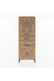 Hyperion Dolap 2 Raflı 3 Çekmeceli 4 Kapaklı 60x44x163 Çam-Çam