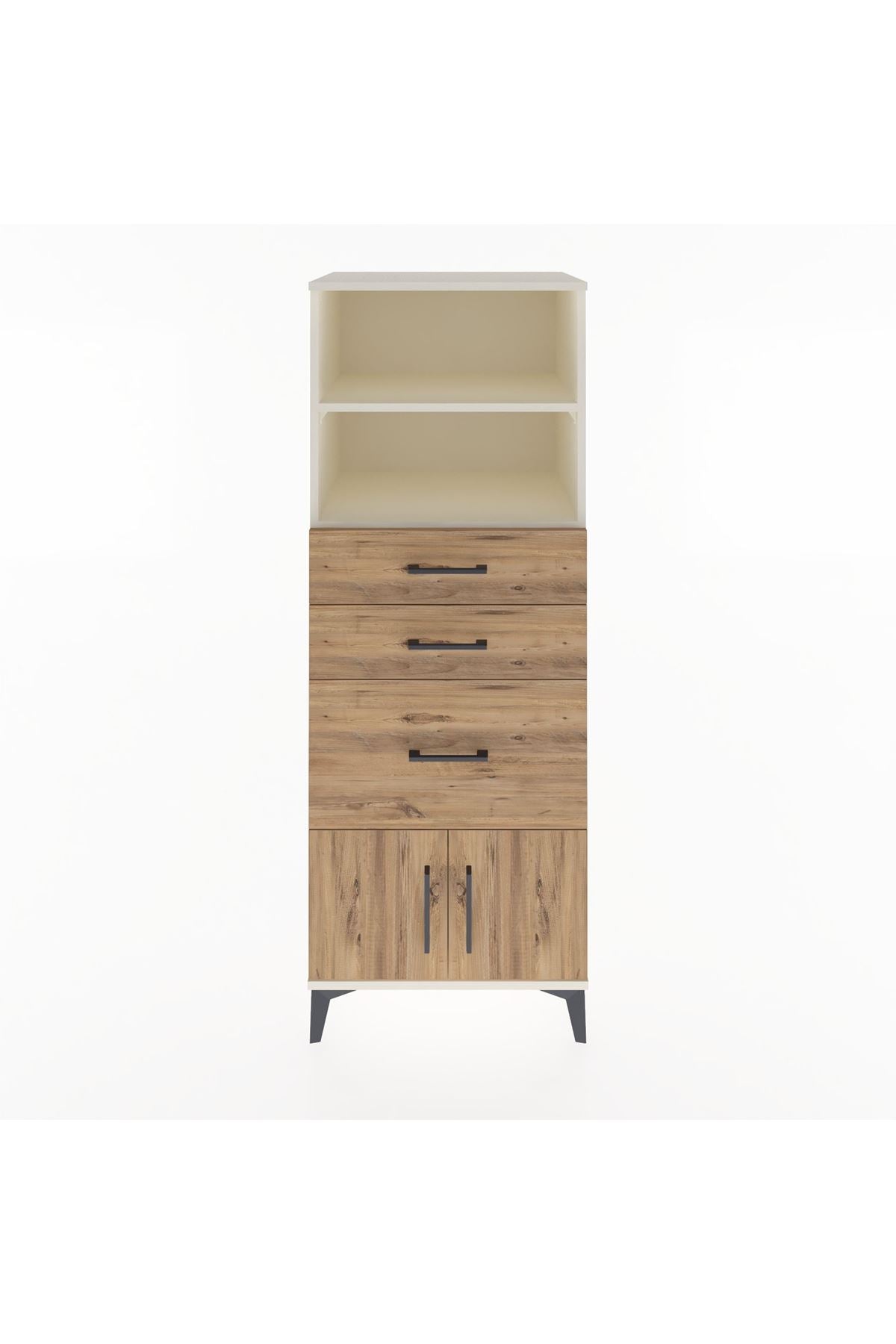 Hyperion Dolap 2 Raflı 3 Çekmeceli 2 Kapaklı 60x44x163 Aytaşı-Çam