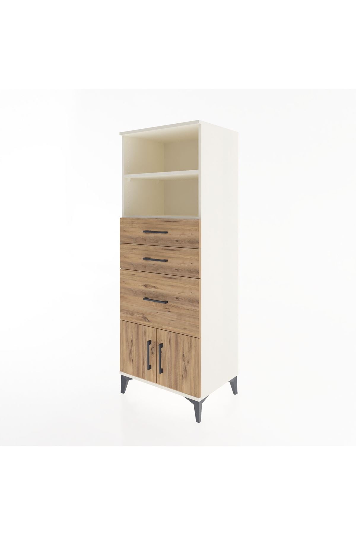 Hyperion Dolap 2 Raflı 3 Çekmeceli 2 Kapaklı 60x44x163 Aytaşı-Çam