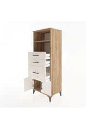 Hyperion Dolap 2 Raflı 3 Çekmeceli 2 Kapaklı 60x44x163 Çam-Aytaşı