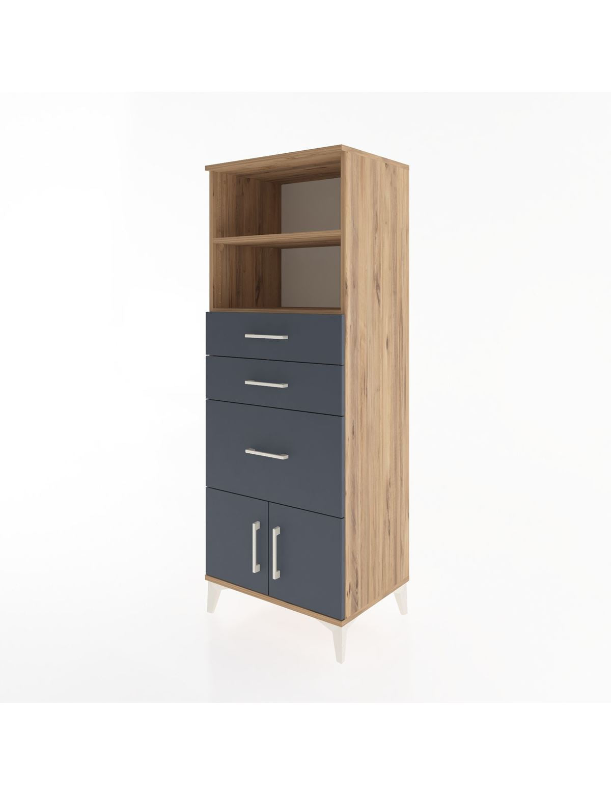 Hyperion Dolap 2 Raflı 3 Çekmeceli 2 Kapaklı 60x44x163 - S53M038V8B