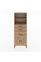 Hyperion Dolap 2 Raflı 3 Çekmeceli 2 Kapaklı 60x44x163 Çam-Çam