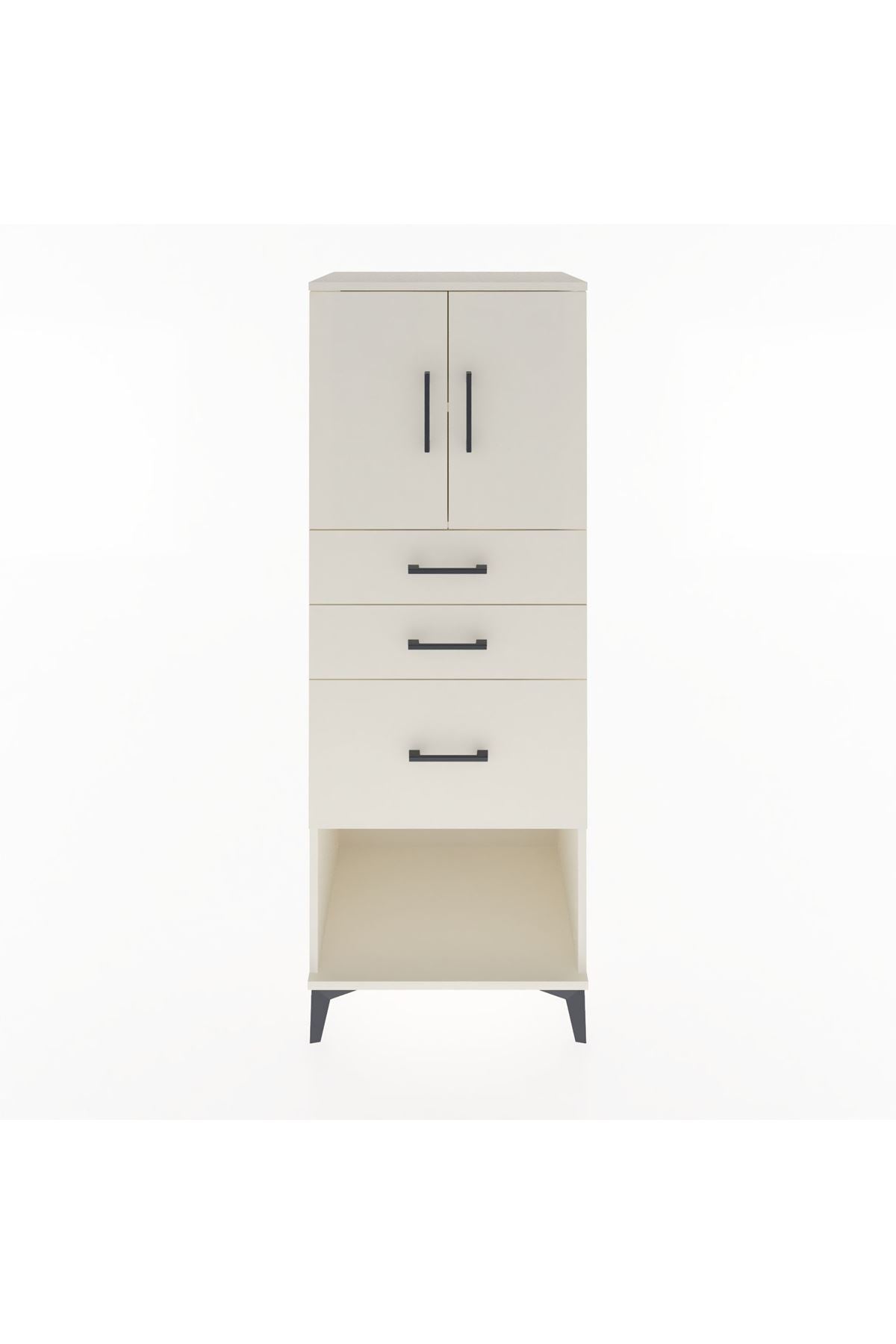 Hyperion Dolap 2 Raflı 3 Çekmeceli 2 Kapaklı 60x44x163 Aytaşı-Aytaşı