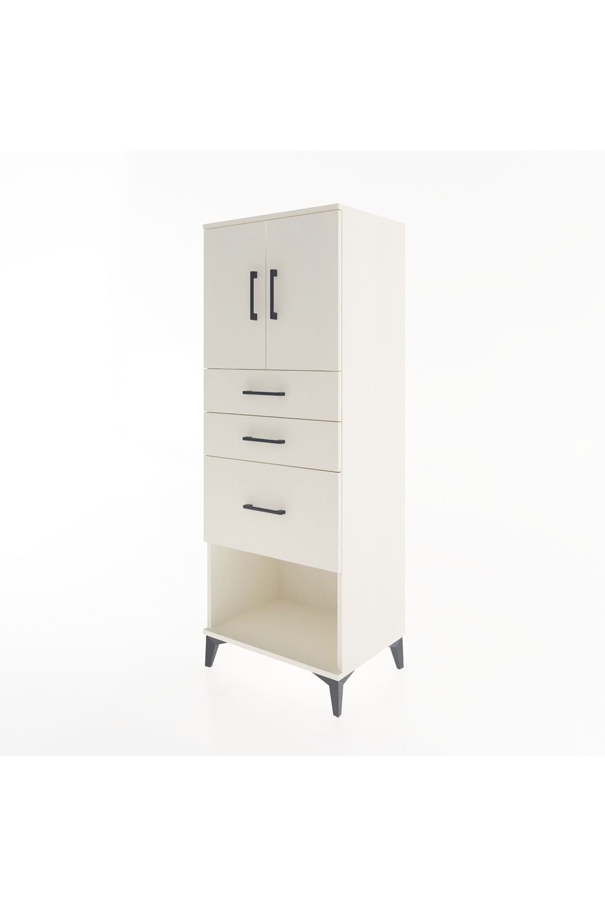 Hyperion Dolap 2 Raflı 3 Çekmeceli 2 Kapaklı 60x44x163 Aytaşı-Aytaşı