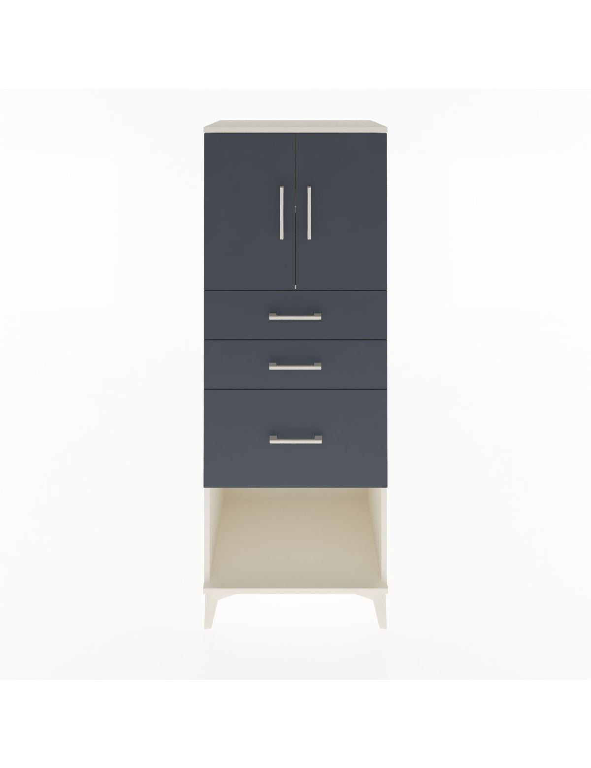 Hyperion Dolap 2 Raflı 3 Çekmeceli 2 Kapaklı 60x44x163 Aytaşı-Antrasit