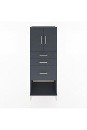 Hyperion Dolap 2 Raflı 3 Çekmeceli 2 Kapaklı 60x44x163 Antrasit-Antrasit