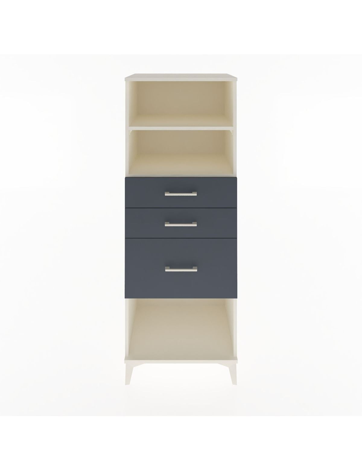 Hyperion Dolap 2 Raflı 3 Çekmeceli 60x44x163 Aytaşı-Antrasit