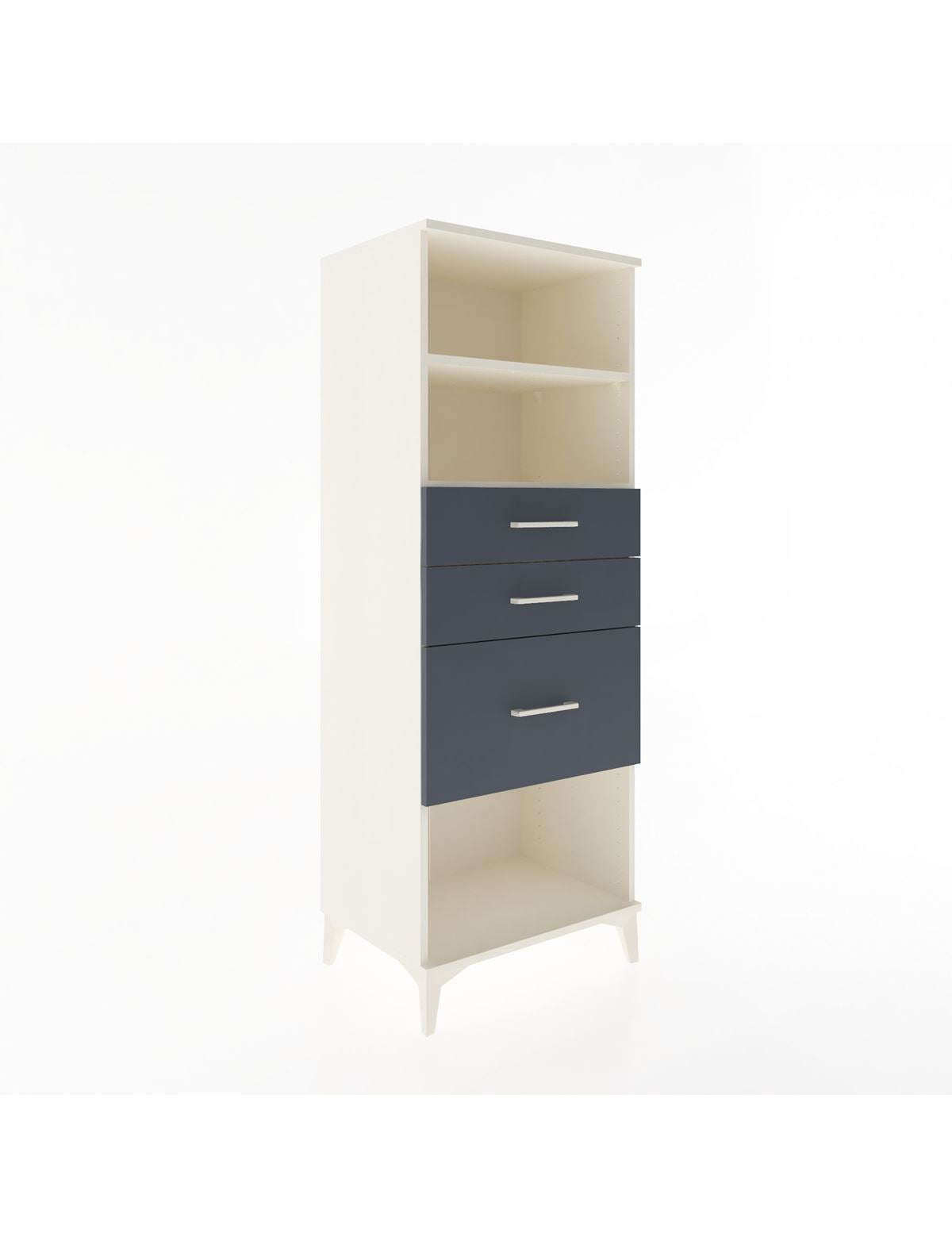 Hyperion Dolap 2 Raflı 3 Çekmeceli 60x44x163 Aytaşı-Antrasit