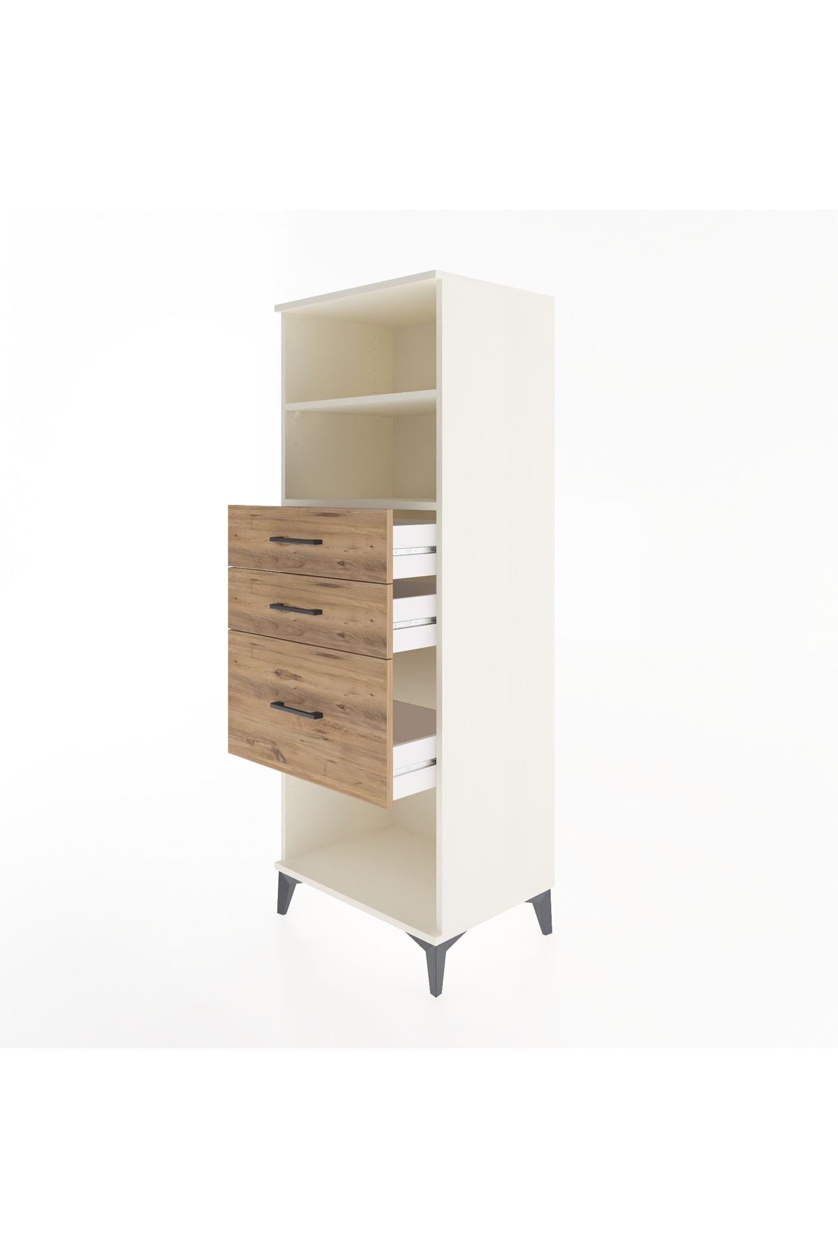 Hyperion Dolap 2 Raflı 3 Çekmeceli 60x44x163 Aytaşı-Çam