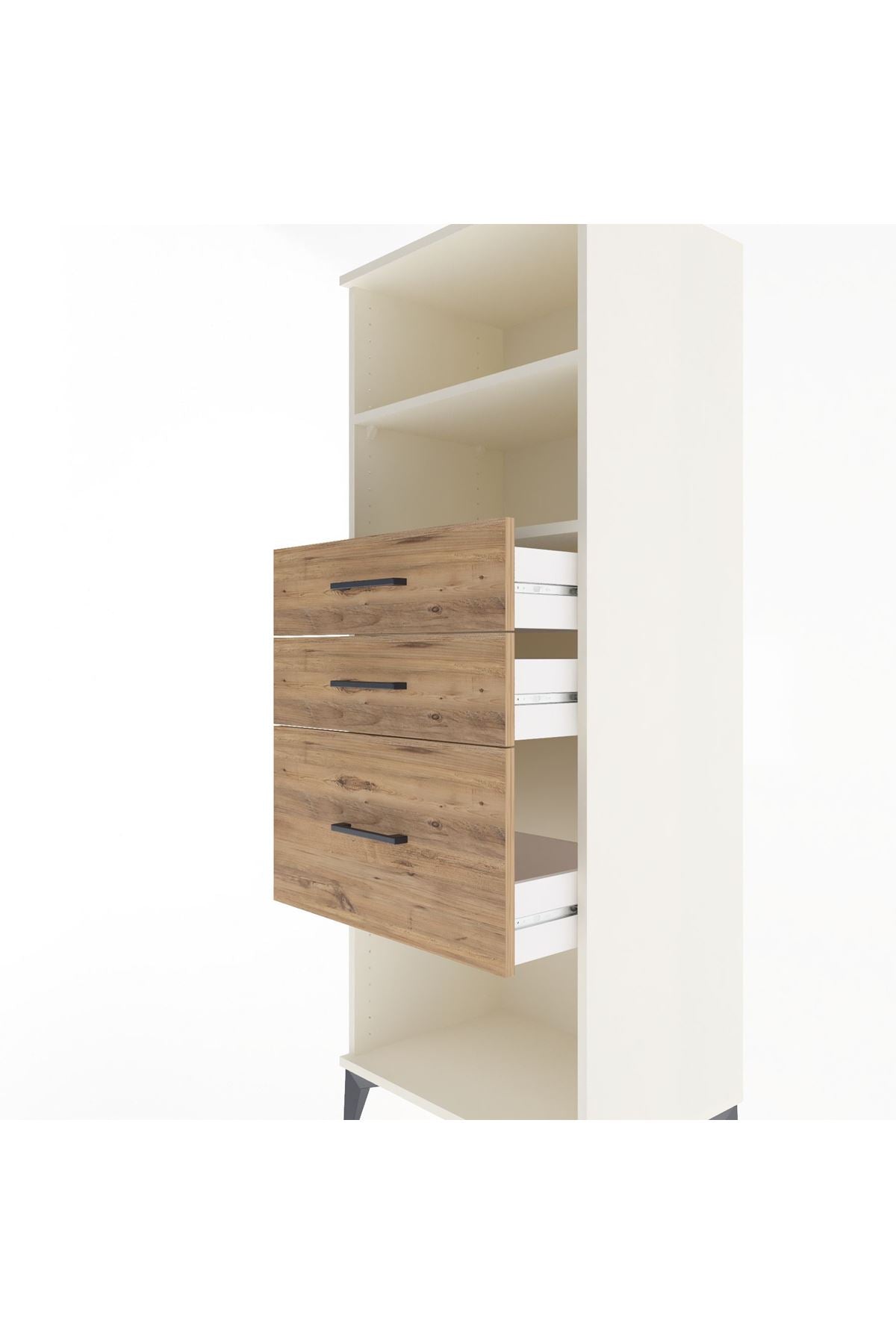 Hyperion Dolap 2 Raflı 3 Çekmeceli 60x44x163 Aytaşı-Çam