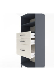 Hyperion Dolap 2 Raflı 3 Çekmeceli 60x44x163 Antrasit-Aytaşı