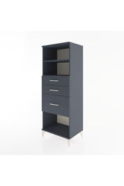 Hyperion Dolap 2 Raflı 3 Çekmeceli 60x44x163 Antrasit-Antrasit