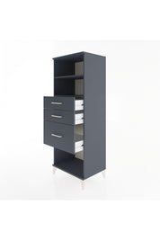 Hyperion Dolap 2 Raflı 3 Çekmeceli 60x44x163 Antrasit-Antrasit