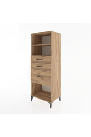 Hyperion Dolap 2 Raflı 3 Çekmeceli 60x44x163 Çam-Çam