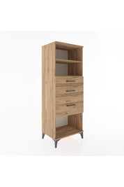 Hyperion Dolap 2 Raflı 3 Çekmeceli 60x44x163 Çam-Çam