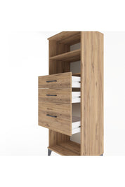 Hyperion Dolap 2 Raflı 3 Çekmeceli 60x44x163 Çam-Çam