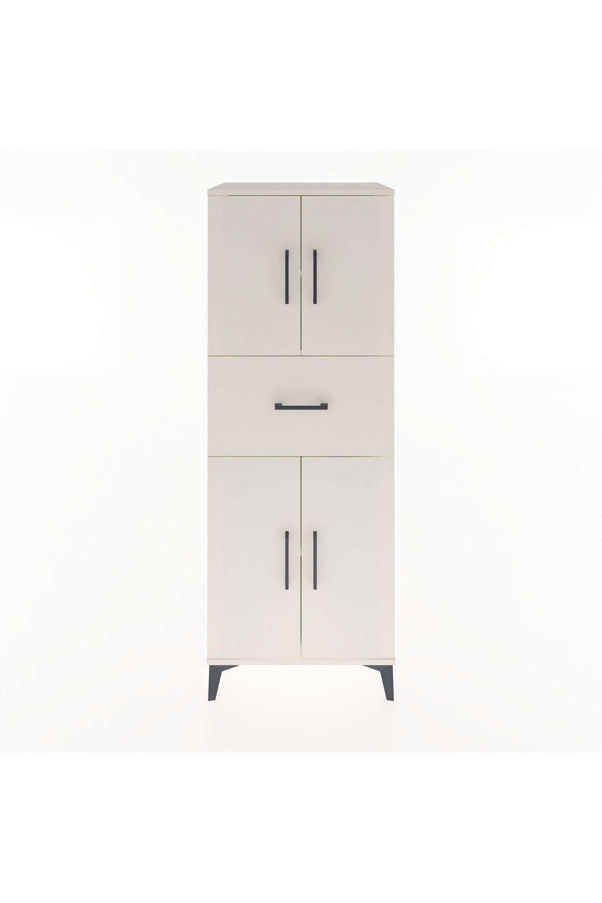 Hyperion Dolap 3 Raflı Tek Çekmeceli 4 Kapaklı 60x44x163 Aytaşı-Aytaşı